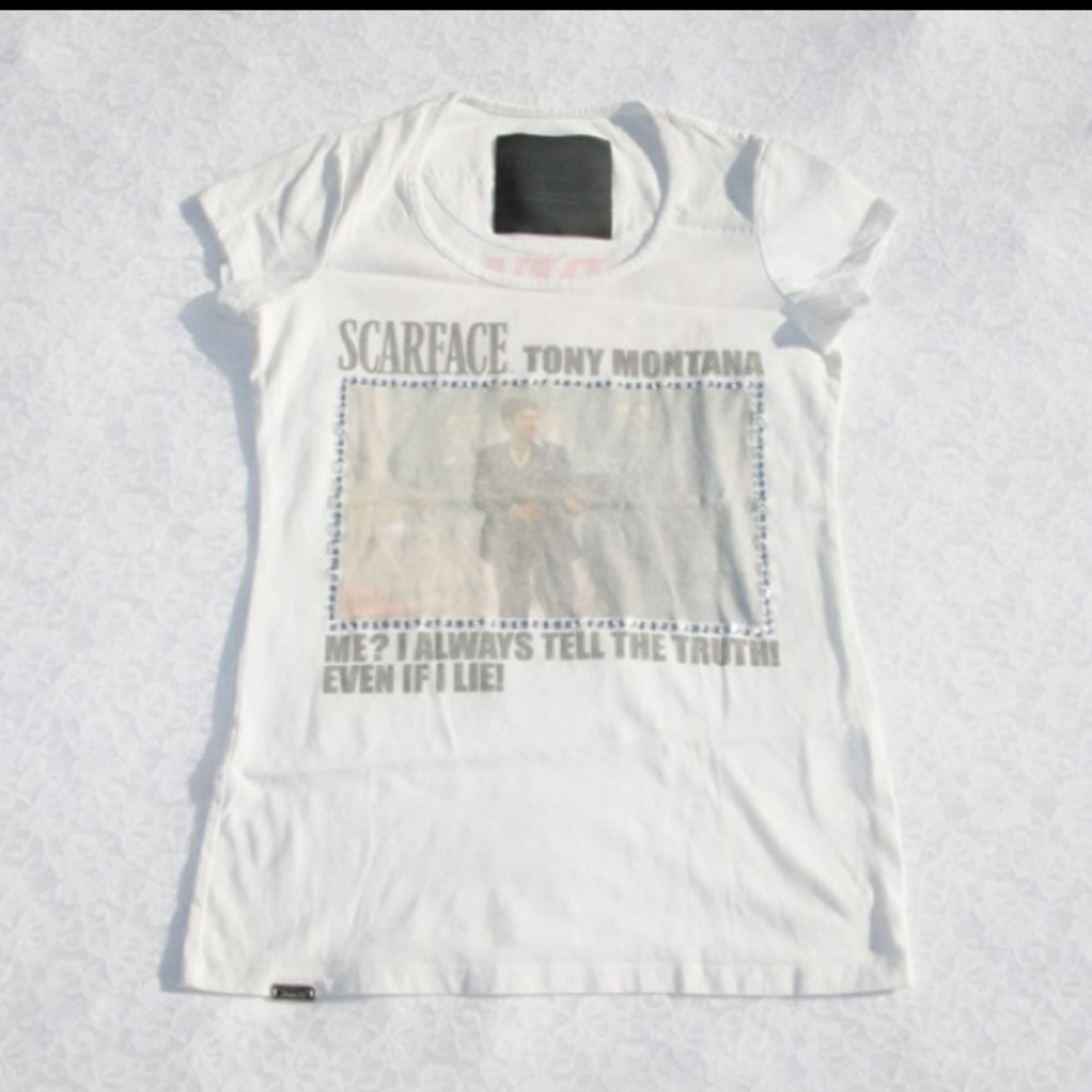 Philipp Plein Couture Rinestone SCARFACE Shirt